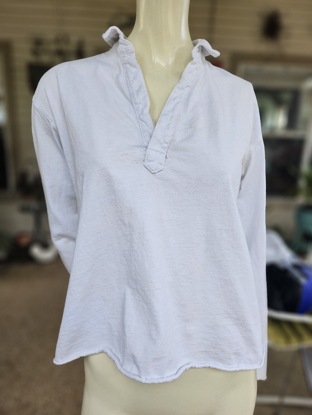 Frank & Eileen 1947 XS White Cotton Polo Shirt Tee Blouse